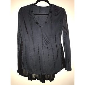 Chan Luu V Neck tie dye with sheer back